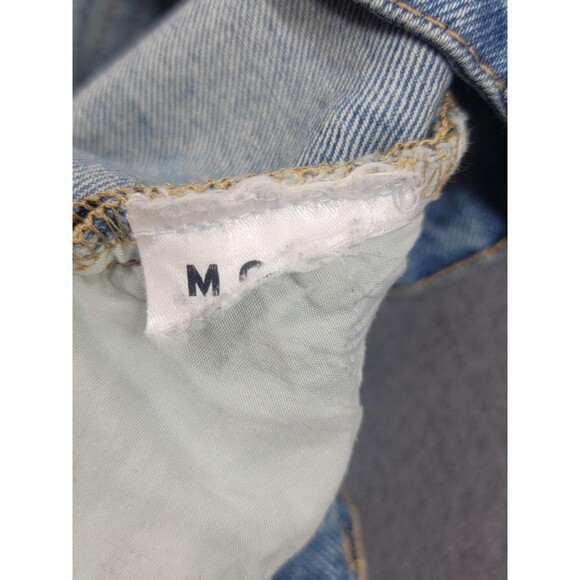 Motel Jeans Womens 28x30 Light Wash High Rise Wide Straight Leg Blue Denim - Picture 11 of 14